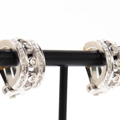 Sale Photo Thumbnail #140: Lot 140 lovely chr dior rhinestone clip on earrings