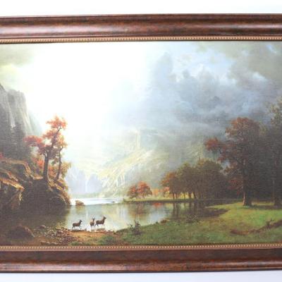Sale Photo Thumbnail #228: Lot 228 sierra nevada morning by albert bierstadt giclee)