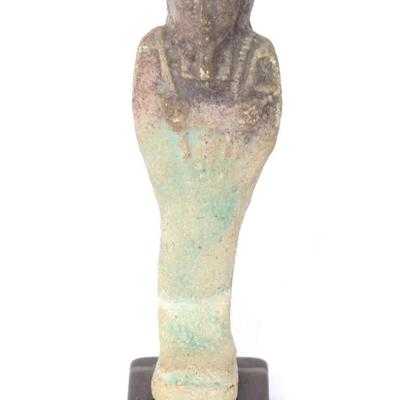 Sale Photo Thumbnail #149: Lot 149 egyptian faience green glazed ushabti