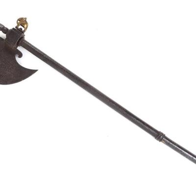 Sale Photo Thumbnail #28: Lot 28 indo persian all steel axe