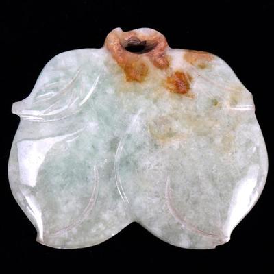 Sale Photo Thumbnail #129: Lot 129 chinese double peach jade pendant