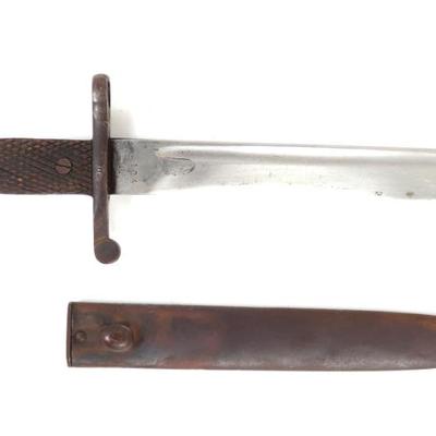 Sale Photo Thumbnail #23: Lot 23 spanish bolo bayonet with metal scabbard