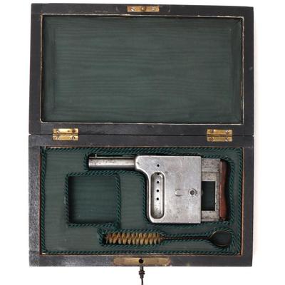 Sale Photo Thumbnail #85: Lot 85 french cased le gaulois pocket pistol