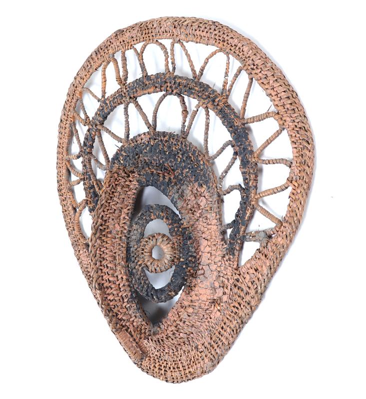 Sale Photo Thumbnail #359: Lot 359 unique one eyed png yam mask