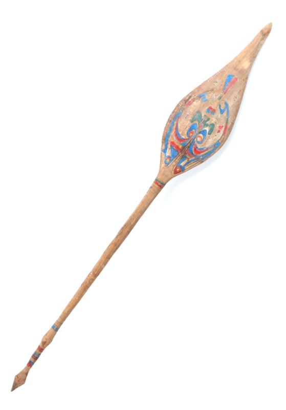 Sale Photo Thumbnail #363: Lot 363 incised and painted sissano lagoon paddle