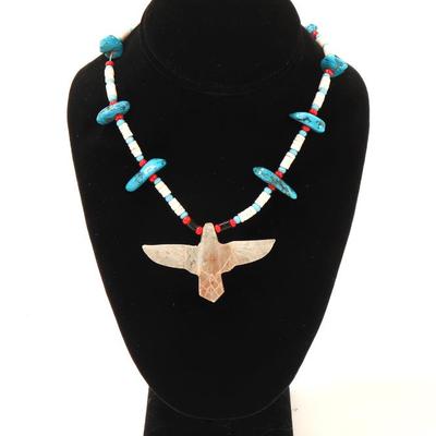 Sale Photo Thumbnail #116: Lot 116 beautiful mixed mineral zuni necklace