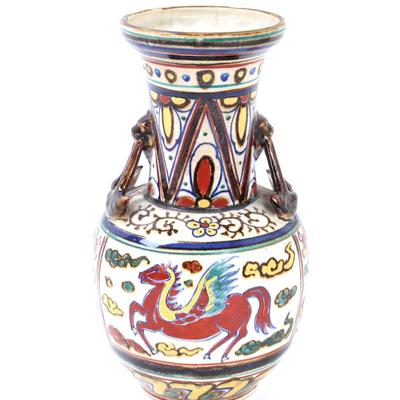 Sale Photo Thumbnail #280: Lot 280 early middle eastern porcelain vase pegasus