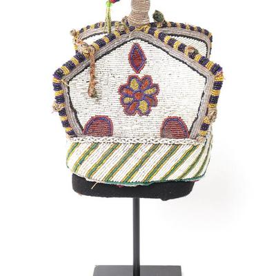 Lot 389 yoruba beaded royal male coronet