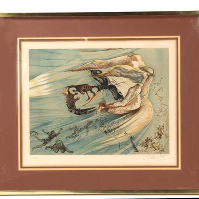 Sale Photo Thumbnail #222: Lot 222 salvador dal homage to lincoln, framed serigraph
