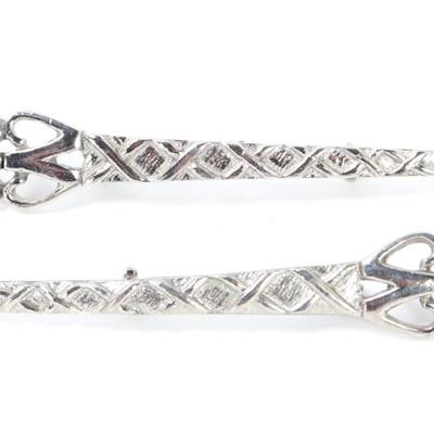 Sale Photo Thumbnail #237: Lot 237 fun pair of revival sword brooches