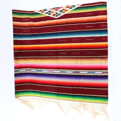 Sale Photo Thumbnail #338: Lot 338 mexican rainbow saltillo serape textile 1950s