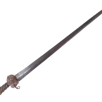 Sale Photo Thumbnail #9: Lot 9 rare clam shell guard sword