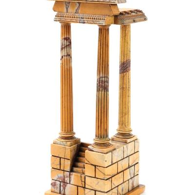 Sale Photo Thumbnail #192: Lot 192 lovely grand tour sienna marble ruin