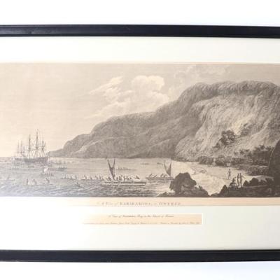 Sale Photo Thumbnail #333: Lot 333 print of a view of karakakooa in owyhee