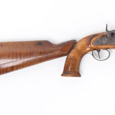 Sale Photo Thumbnail #73: Lot 73 percussion s r. dingolfing carbine pistol w detachable stock