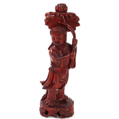 Sale Photo Thumbnail #300: Lot 300 chinese boxwood daoist immortal statue