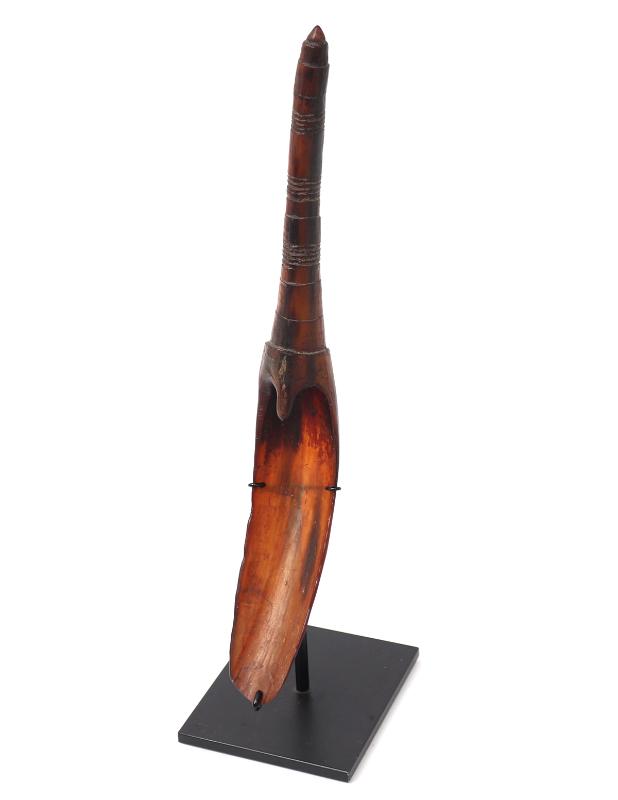 Sale Photo Thumbnail #385: Lot 385 african elongated horn cooking spoon tanzania