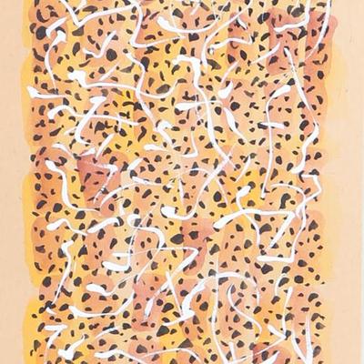 Sale Photo Thumbnail #225: Lot 225 mark tobey 1890 1976 abstract leopard print