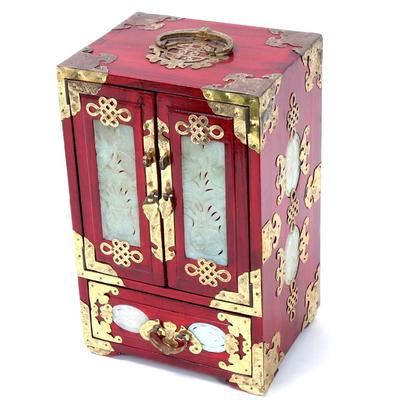 Sale Photo Thumbnail #136: Lot 136 stunning chinese cherry wood jewelry box