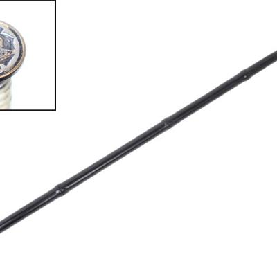 Sale Photo Thumbnail #13: Lot 13 scarce ebony sterling silver tipped cane, hidden seal