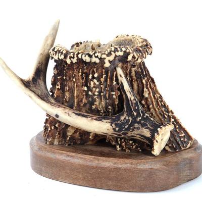 Lot 408 antique stag horn ashtray