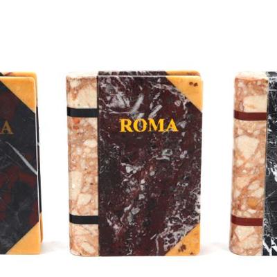 Sale Photo Thumbnail #207: Lot 207 lot of three grand tour marble roma souvenir books
