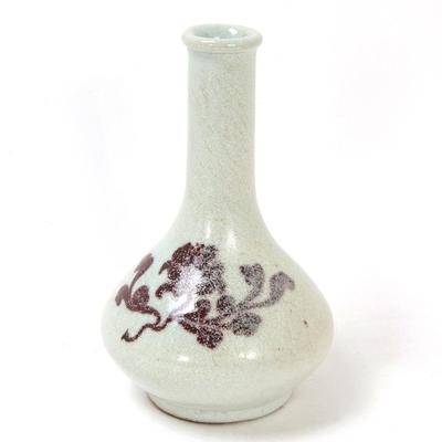 Sale Photo Thumbnail #287: Lot 287 gorgeous korean ceramic crackle vase
