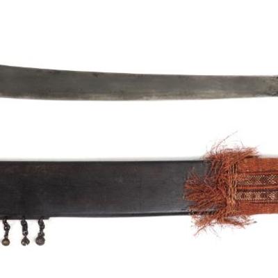 Sale Photo Thumbnail #50: Lot 50 rare silver gilt t boli sword & 9 bell scabbard