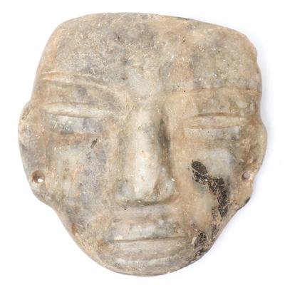 Sale Photo Thumbnail #165: Lot 165 mezcala stone mask 700 bce 200 ce