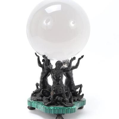 Sale Photo Thumbnail #250: Lot 250 marble bronze specimen sphere sculpture