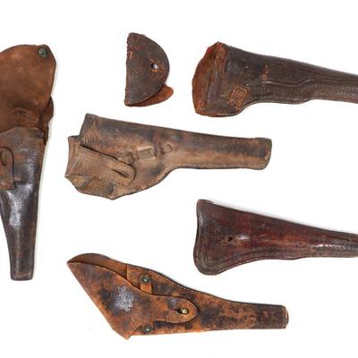 Sale Photo Thumbnail #71: Lot 71 western pistol holsters 19th c. & later