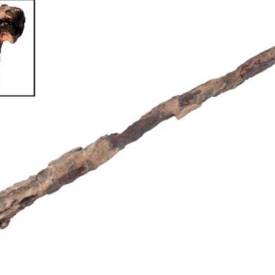 Sale Photo Thumbnail #61: Lot 61 luristan iron short sword w lion head pommel