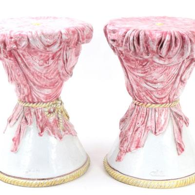 Sale Photo Thumbnail #245: Lot 245 matched pair of original fratelli ceccarelli garden seats