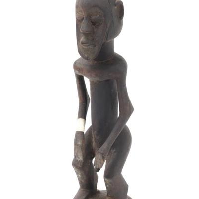 Lot 372 african wood carved guardian statue