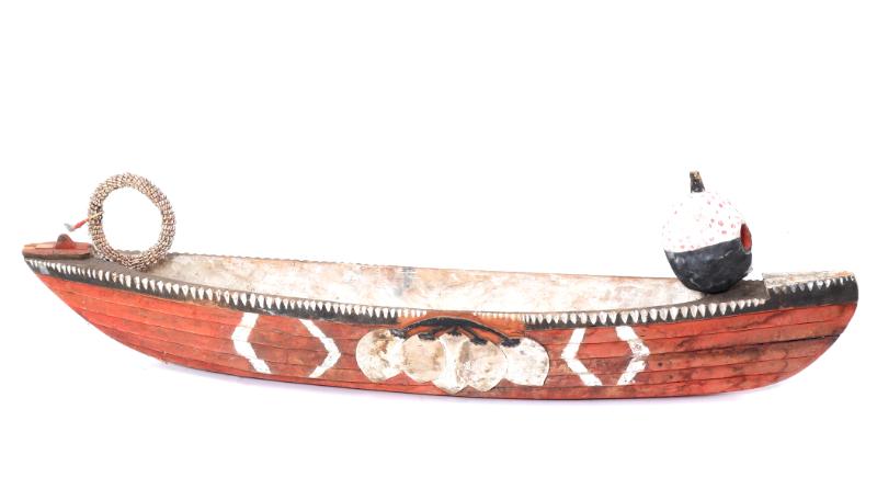 Sale Photo Thumbnail #361: Lot 361 png wood carved feast canoe