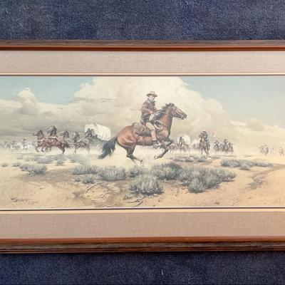 “Under Attack“ Frank C McCarthy Framed Print