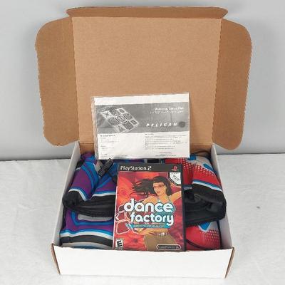 Playstation 2 Dance Factory CIB & Open Box Pelican Dance Pad. Untested 