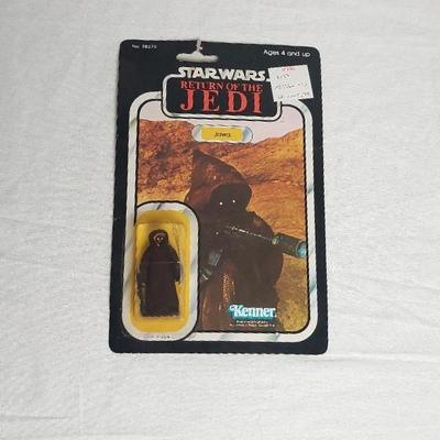 Vintage Kenner 1983 Star Wars ROTJ JAWA Clear Bubble. Slight Dent in Bubble.