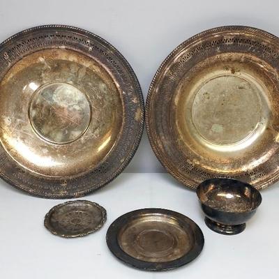 Vintage Silver Plate and Metal Trays, Rodgers and Sheridan and Other.