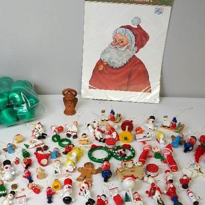 Vintage Christmas Ornaments, Window Application, Wooden Angel