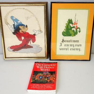 Disney/Mickey Crossstitch, Dragon Crossstitch, Disney World Book