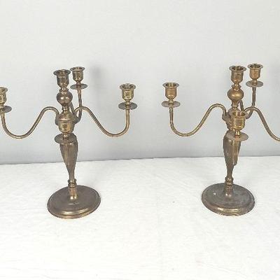 Brass Swivel Arm Candle Abra Pair of Two 