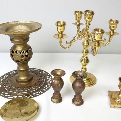 Solid Brass Candle Holders
