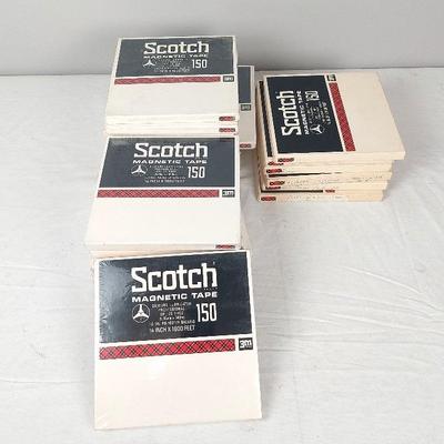 SEALED BLANK SCOTCH 3M MAGNETIC TAPE 150, 1/4" x 1800 Ft. 19 BLANK 6 with Recordings