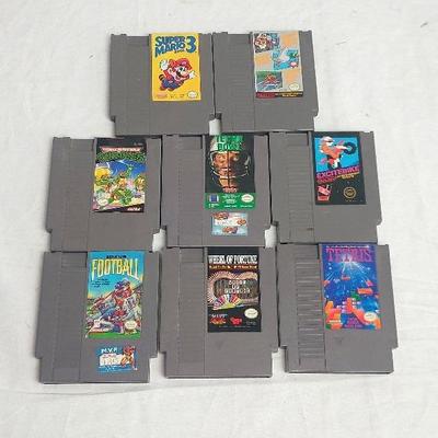 NES Games! Super Mario 3, NES 3 Game Cart, TMNT, Tecmo Bowl, Excitebike, NES Play Action Football