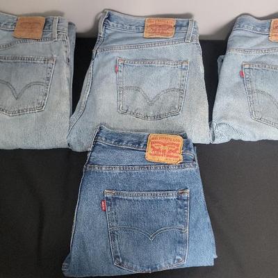 Levi Strauss 501 Button-Fly Jeans With Various Condition with Various Distress Size W36 L30