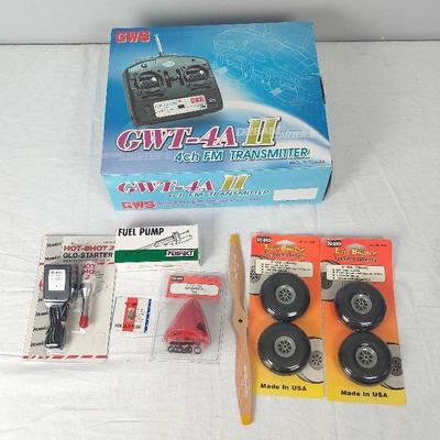 Model Airplane Parts & Remote Control. 