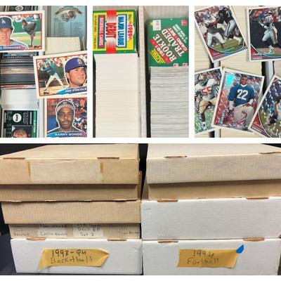 Topps, Donruss, Fleer & Score Sports Card Collection, featuring 1980s–1990s Stars