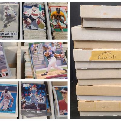 Boxes Of Baseball, Football & Hockey Cards – Large Assortment Including 1992 Baseball