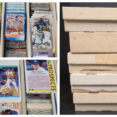 Boxes Of Football, Basketball & Baseball Cards – Mixed Sports Collection